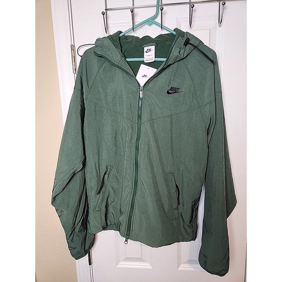 ✅Nike Sportswear Windrunner Winter Hooded Jacket Green SZ S Men's FB8618-323 - Picture 2 of 5